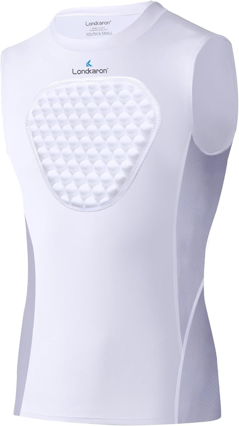 Londkaron Youth Elite Chest Protector Sports Shirts, Padding on Chest for Baseball, Football & Softball - Image 1